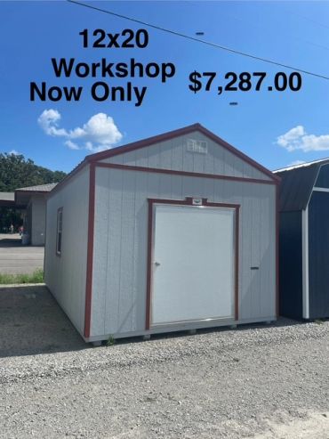12x20 workshop shed for $7,287.