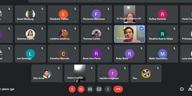 Screenshot of a virtual meeting with multiple participants.