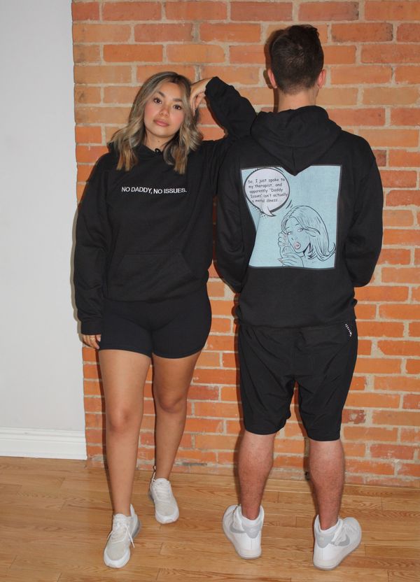 pretty girl wearing a hoodie, male model wearing a hoodie