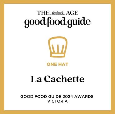Awarded 1 Hat 2023 and 2024 La Cachette Bistrot
