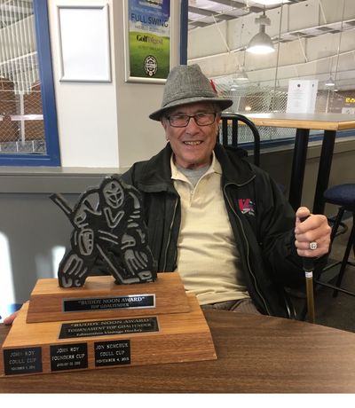 Buddy Noon with Buddy Noon (Goalie) Trophy