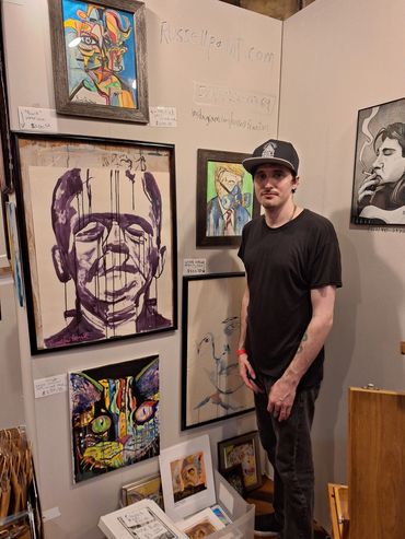 Artist russell frantom at chicago art show 6/29/24