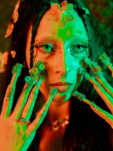 MUA and nail design by me for Hard Jewlery