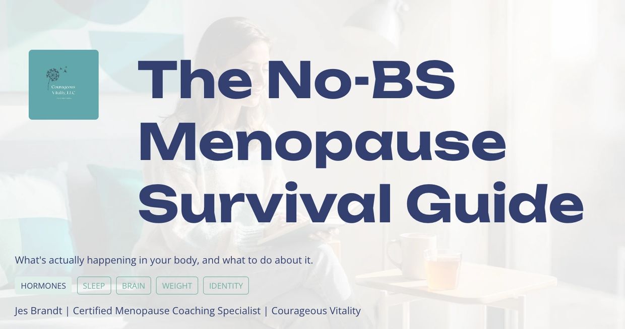 Menopause survival guide with practical advice.