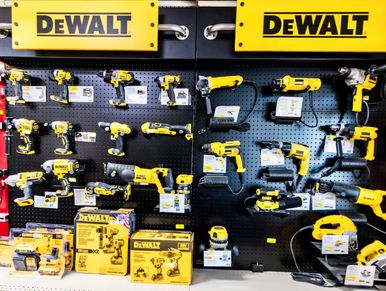 DeWalt power tools available and for sale at local hardware store near me at Nicoma Park Lumber