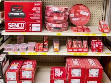 SENCO tools for sale at local hardware store near me in Oklahoma City with other building supplies