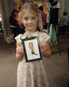 First Friday at the Science Center full color digital caricatures