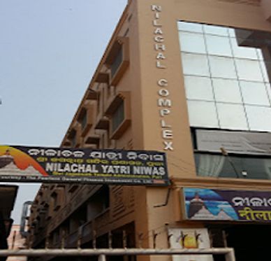 Nilachal Complex building with signage for Nilachal Yatri Niwas.