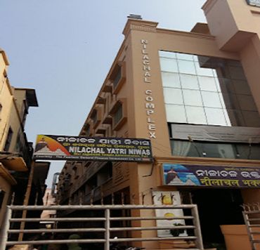 Nilachal Complex building with signage for Nilachal Yatri Niwas.