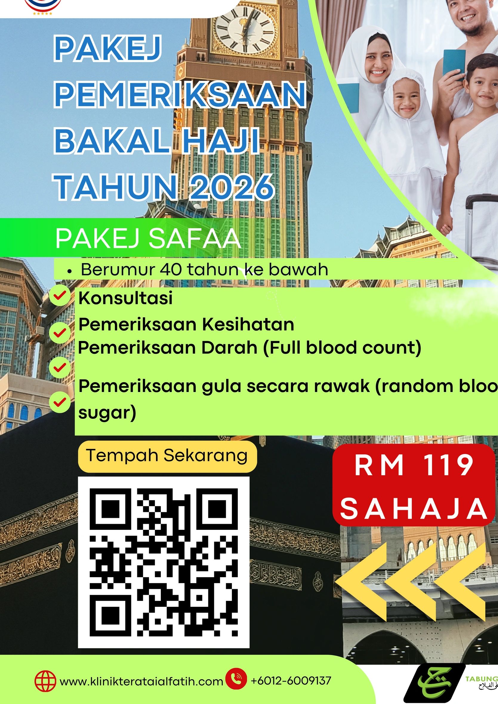 Pemeriksaan Haji dan vaksin HAJI Tahun 2026 TAMAN UNIVERSITI KANGKAR PULAI SKUDAI TABUNG HAJI