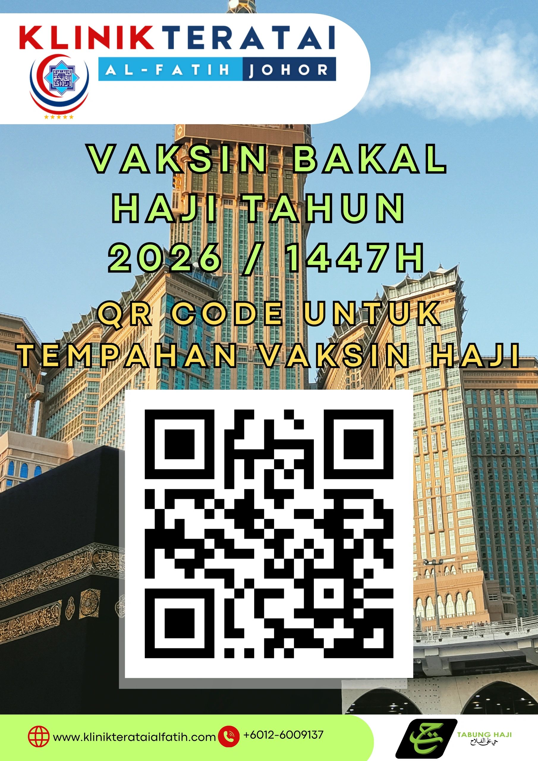 Pemeriksaan Haji dan vaksin HAJI Tahun 2026 TAMAN UNIVERSITI KANGKAR PULAI SKUDAI TABUNG HAJI