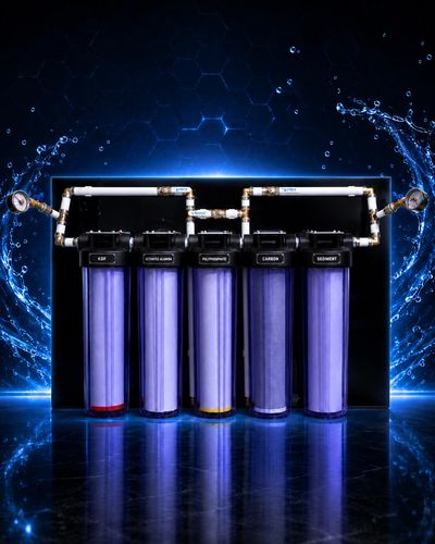 Custom five stage compact salt free filter system.