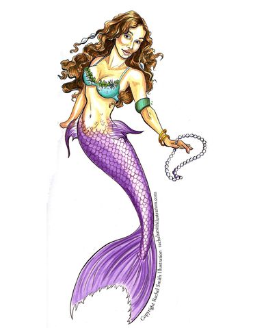 Mermaid Stephanie
Ink and Watercolor - 2013