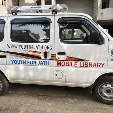 Youth for Jath's mobile library van