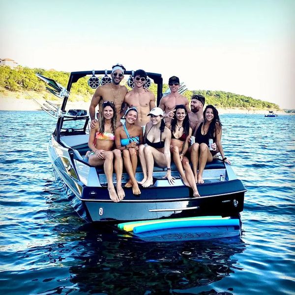 Fun day on Lake Travis with Jeramy’s party boat rentals, complete with Bluetooth sound system