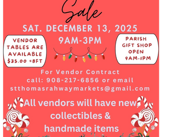 Flyer with craft sale information