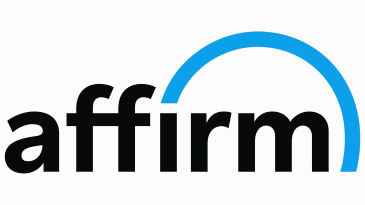 Affirm logo with a blue arc.