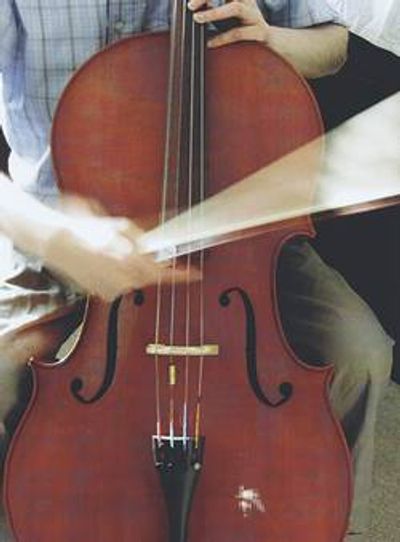 Cello being played