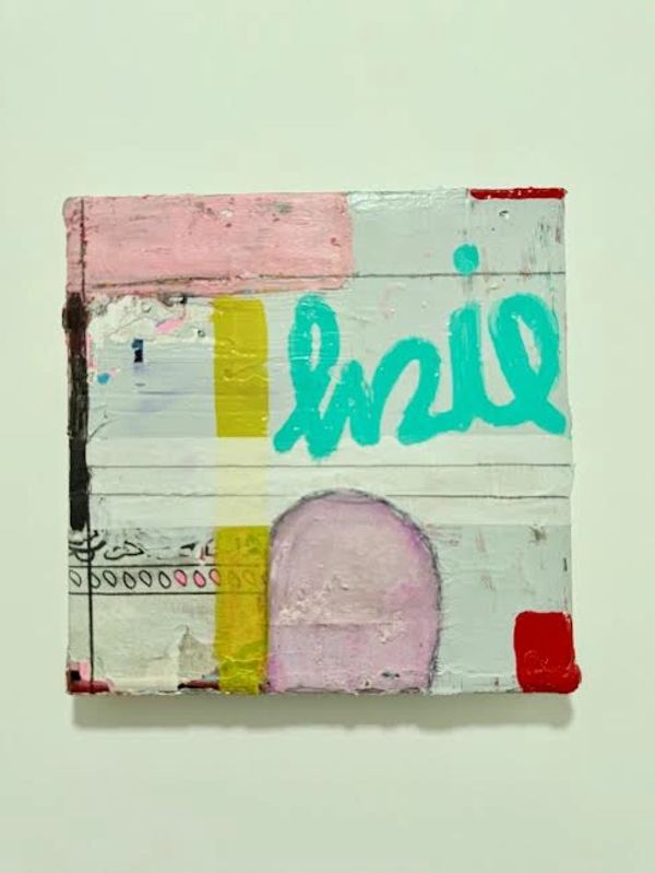 10x10 in.  Mixed Media Painting on Canvas.