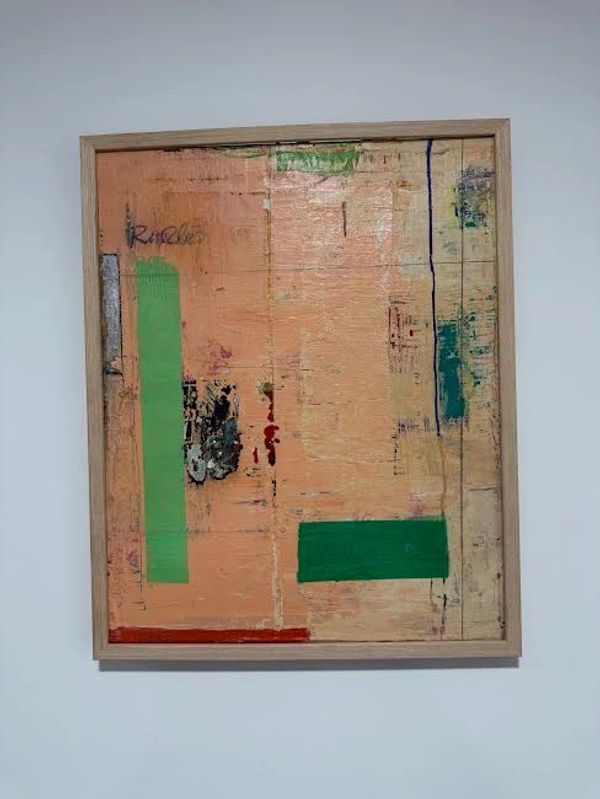 Mixed Media Painting on Framed Canvas.