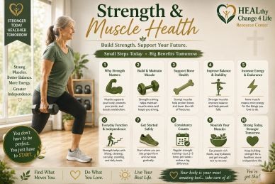 A guide on strength and muscle health with tips for building and maintaining muscle.