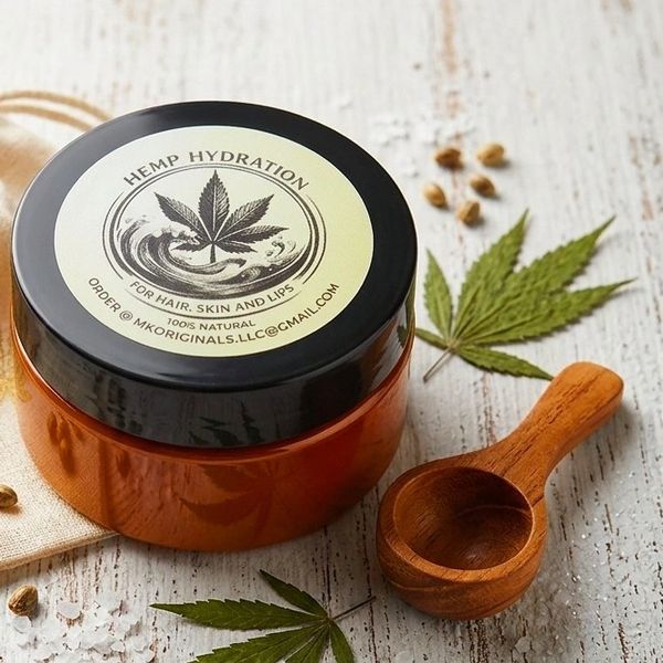 Hemp Hydration is a powerhouse blend of Hemp Seed Oil, Shea Butter, Mango Butter, and Vitamin E.