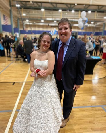 Dylan and Bailey dressed up for Tim Tebow Foundation, 2020 Night to Shine event in Plano, TX.