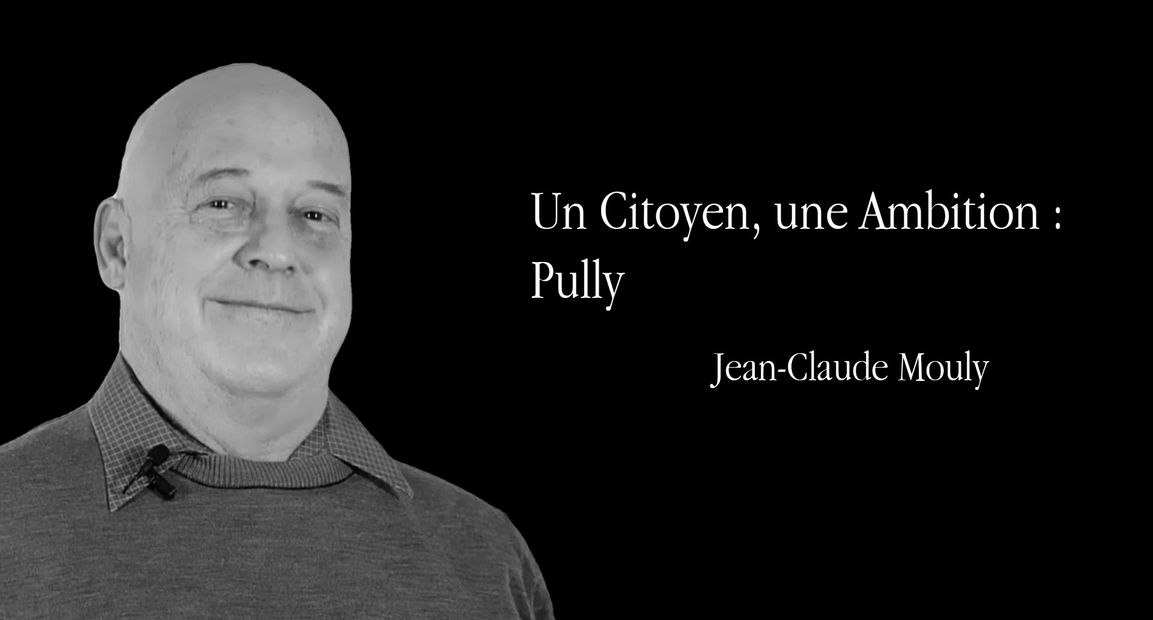 Portrait of Jean-Claude Mouly with a French quote.