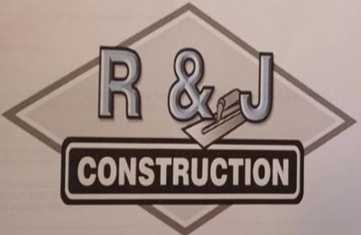 Logo of R & J Construction featuring a trowel graphic.