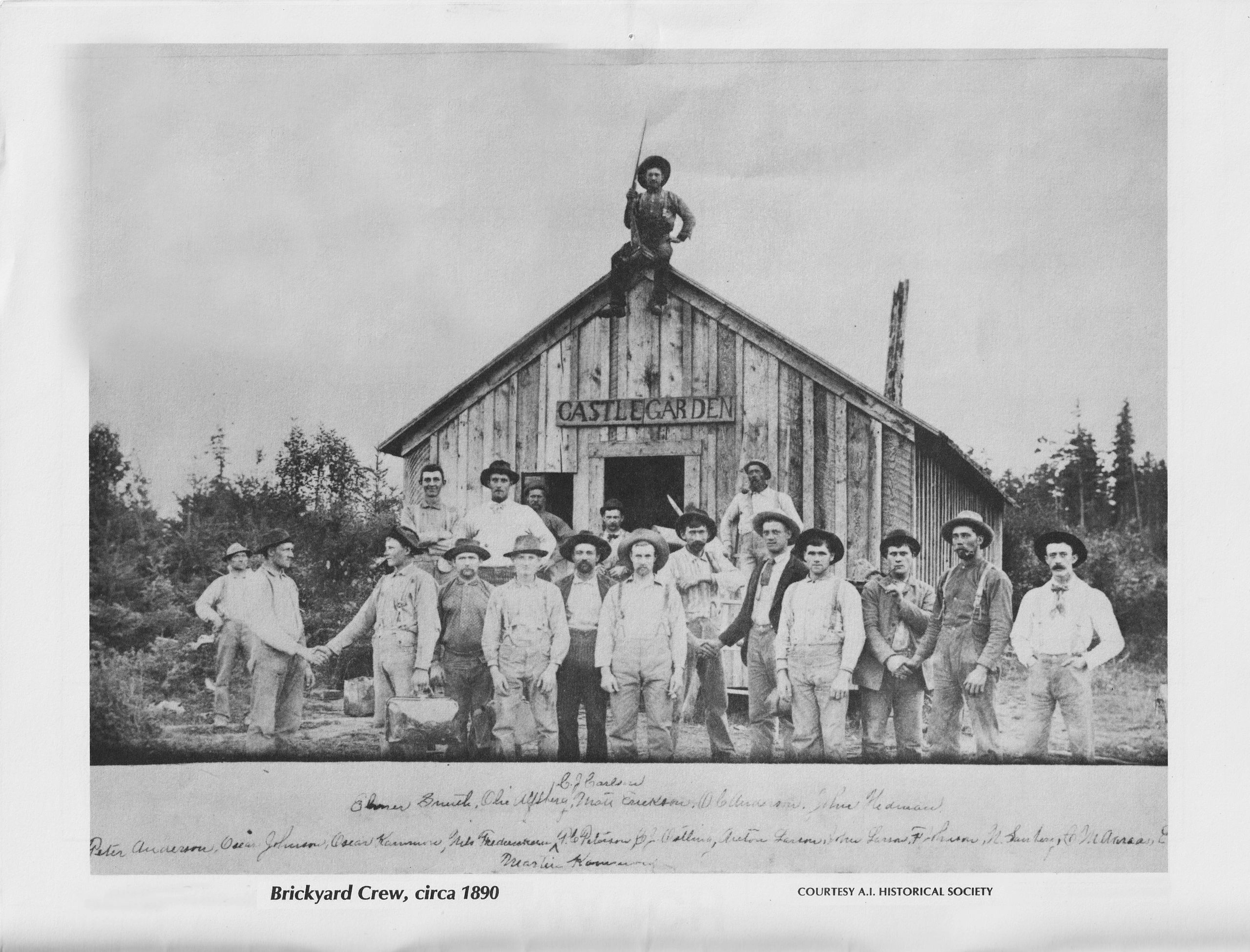Photo of the Anderson Island Brick Works crew