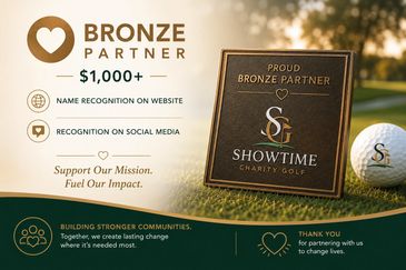 Bronze Partner recognition for $1,000+ supporting Showtime Charity Golf.