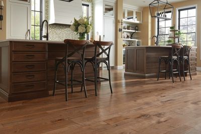 Hardwood floor in a beautiful kitchen
