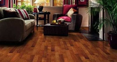 hardwood flooring in a living room