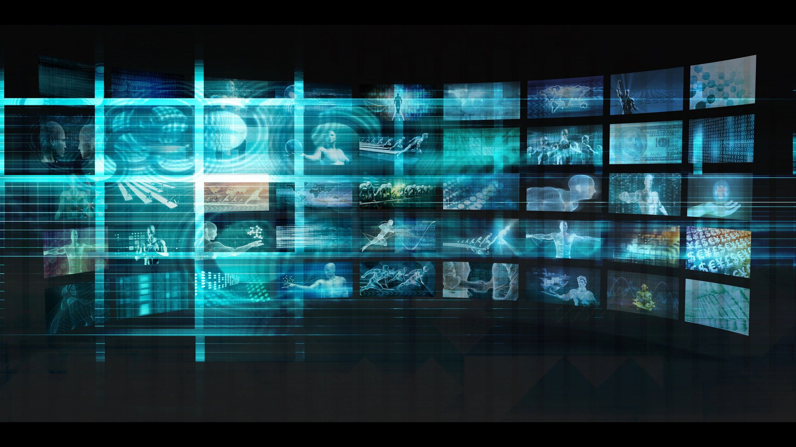 Viewing screens at Max Talent Management HQ