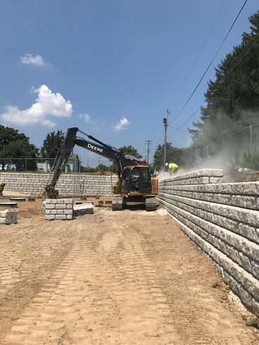 Retaining wall.