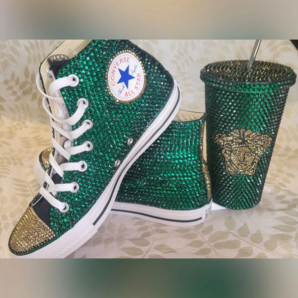 Rhinestone Shoes with the matching Tumbler!