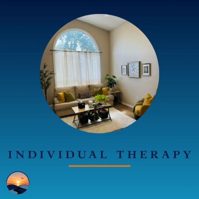 Cozy therapy room for individual sessions.