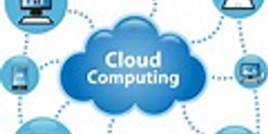 Illustration of cloud computing concept.