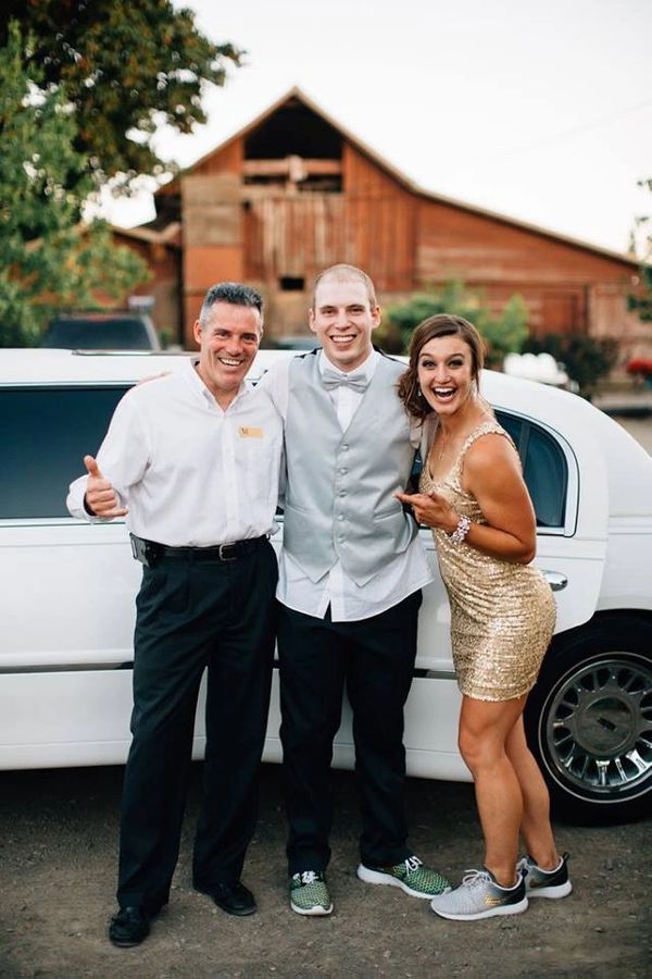 Bride and groom prepare to leave the wedding venue in luxury style
