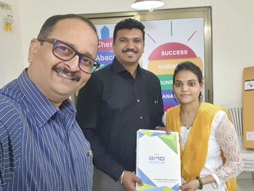 Rajesh Salway with clients after couple counseling session