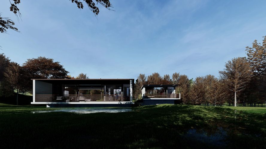 Minimalist architecture, sometimes referred to as 'minimalism', involves the use of simple design.
