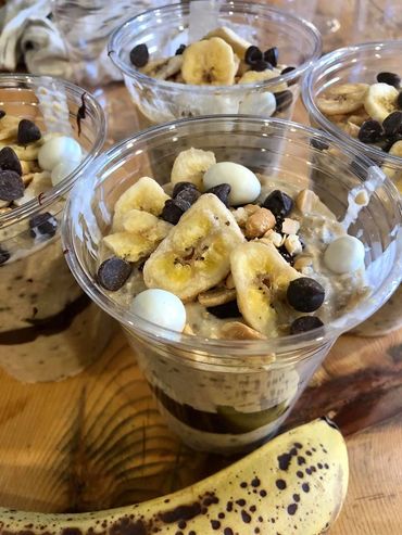 Overnight oats with chia,
