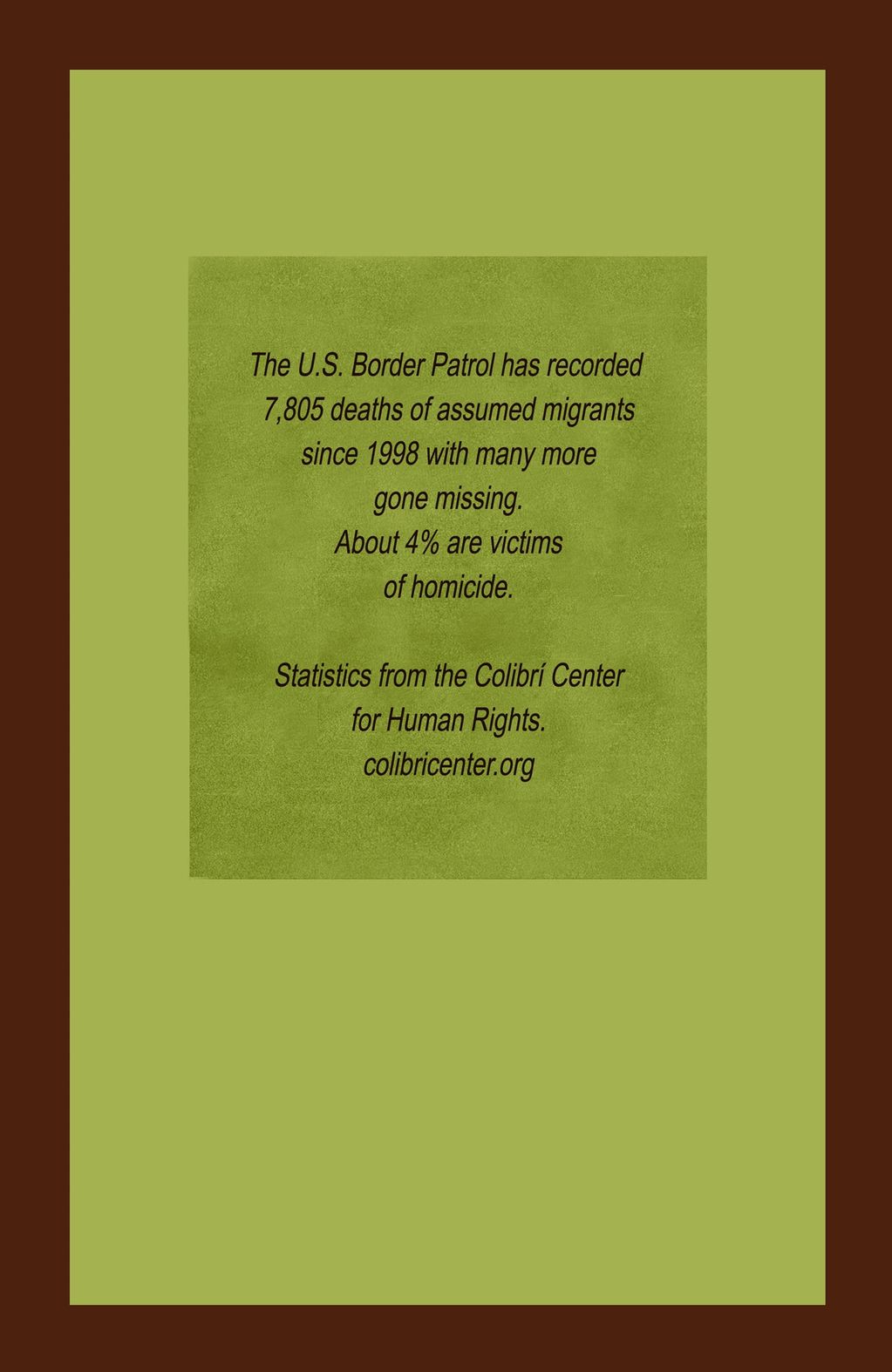 Immigration statistics from colibrí Center of human rights