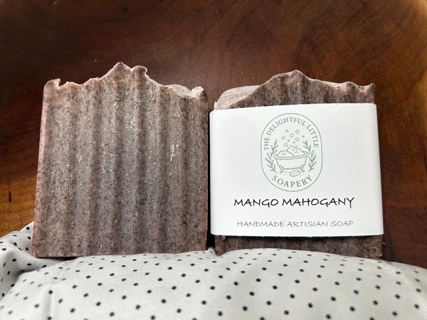 Handmade Mango Mahogany artisan soap bars from The Delightful Little Soapery.