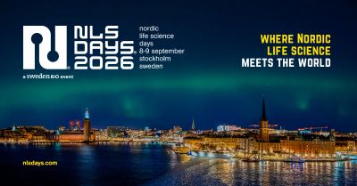 Advertisement for NLS Days 2026 life science event in Stockholm.