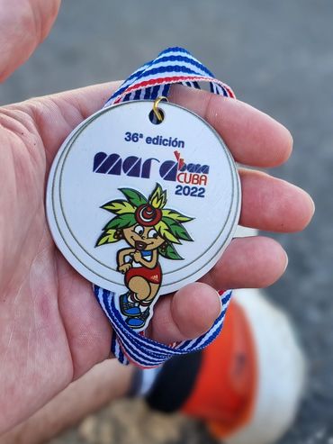 Havana, Cuba Half Marathon Medal from Swifty Mondays running holiday