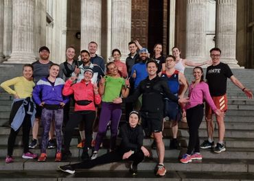 Inaugural Swifty Mondays making new friends in London through our free running club in Bermondsay
