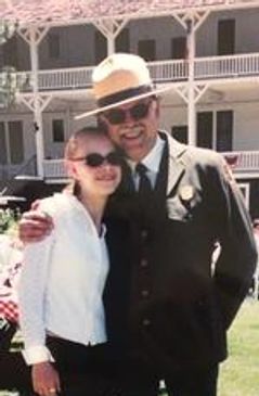 J.M. Mitchell and his daughter, at dedication of UCM Research Station in Yosemite National Park