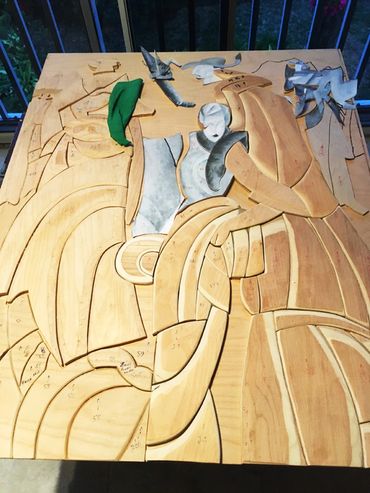 3D copy of a Lionel Feininger artwork shown in process