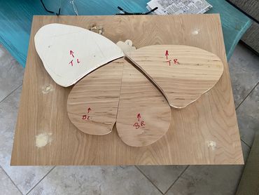 The artist's canvas is a wood substrate